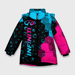 Зимняя куртка для девочки Infiniti - neon gradient: по-вертикали