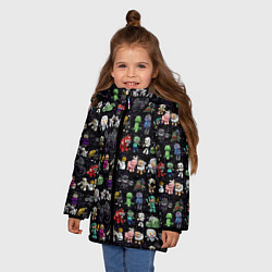 Куртка зимняя для девочки Minecraft game characters, цвет: 3D-светло-серый — фото 2