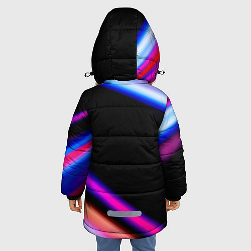 Зимняя куртка для девочки Mini speed lights / 3D-Черный – фото 4