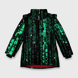 Куртка зимняя для девочки Программное кодирование, цвет: 3D-красный