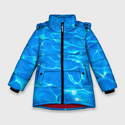 Зимняя куртка для девочки Абстрактные волны бассейна - текстура