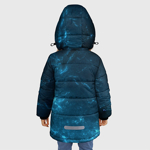 Зимняя куртка для девочки Blue stars / 3D-Черный – фото 4