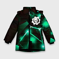 Куртка зимняя для девочки Gears of War разлом плит, цвет: 3D-черный