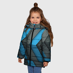 Куртка зимняя для девочки Излом, цвет: 3D-светло-серый — фото 2