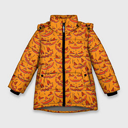 Зимняя куртка для девочки Halloween Pumpkin Pattern