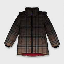 Куртка зимняя для девочки Tartan gradient, цвет: 3D-красный