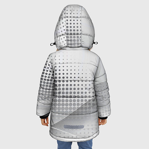 Зимняя куртка для девочки Стальной градиент / 3D-Черный – фото 4