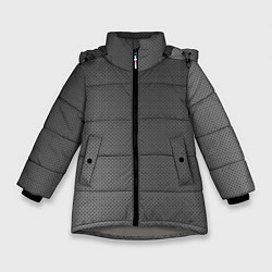 Куртка зимняя для девочки Стальной фон, цвет: 3D-светло-серый