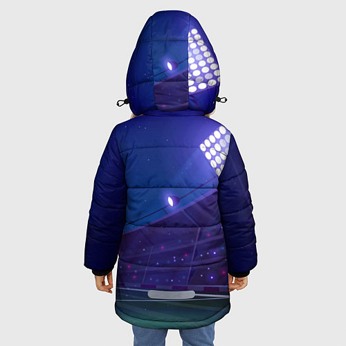 Зимняя куртка для девочки AC Milan ночное поле / 3D-Черный – фото 4