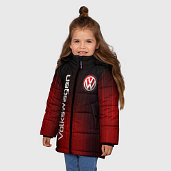 Куртка зимняя для девочки Volkswagen art, цвет: 3D-черный — фото 2