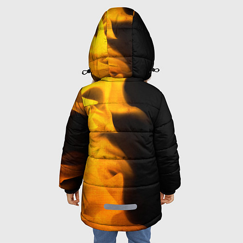 Зимняя куртка для девочки Saab - gold gradient: по-вертикали / 3D-Черный – фото 4