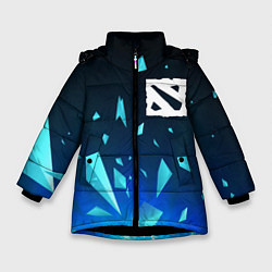 Куртка зимняя для девочки Dota взрыв частиц, цвет: 3D-черный