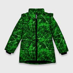 Зимняя куртка для девочки Зелёный лёд - текстура