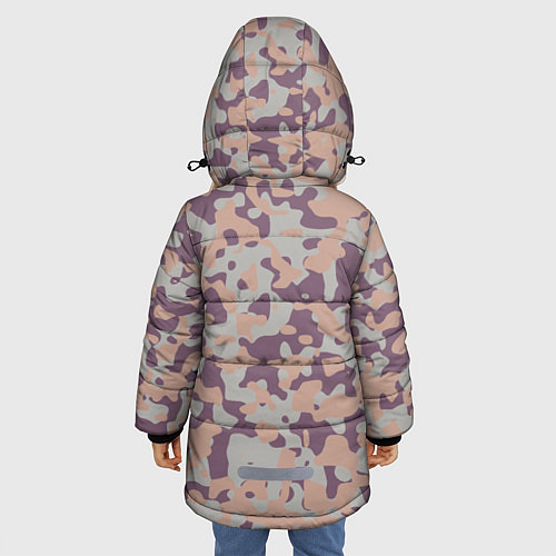 Зимняя куртка для девочки Камуфляж German / 3D-Черный – фото 4
