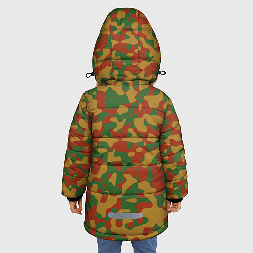 Зимняя куртка для девочки Камуфляж WW2 German / 3D-Черный – фото 4