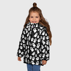 Куртка зимняя для девочки Парад призраков, цвет: 3D-светло-серый — фото 2