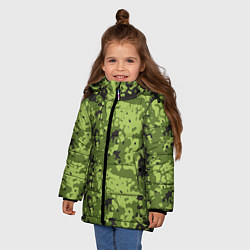 Куртка зимняя для девочки Камуфляж M-84, цвет: 3D-черный — фото 2