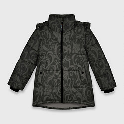 Куртка зимняя для девочки The dark flowers, цвет: 3D-светло-серый
