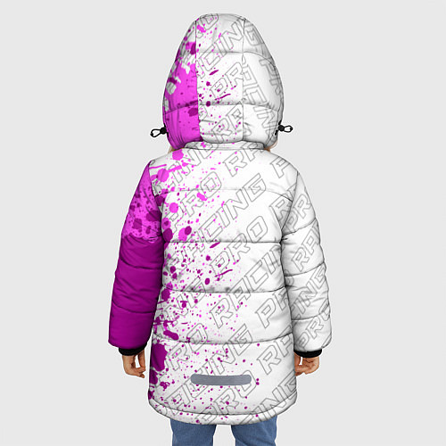 Зимняя куртка для девочки Mitsubishi pro racing: по-вертикали / 3D-Черный – фото 4