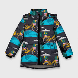 Куртка зимняя для девочки Велопрогулка, цвет: 3D-светло-серый