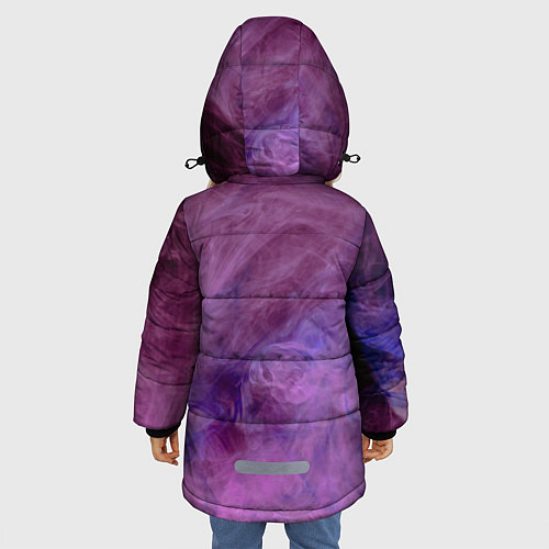 Зимняя куртка для девочки Сиреневый туман / 3D-Черный – фото 4