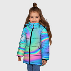 Куртка зимняя для девочки Переливы цветов, цвет: 3D-красный — фото 2