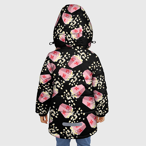 Зимняя куртка для девочки Попкорн / 3D-Черный – фото 4