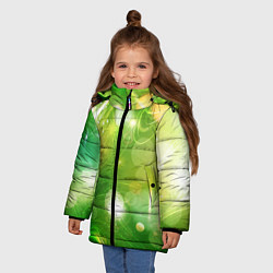Куртка зимняя для девочки Свет в отражении, цвет: 3D-красный — фото 2