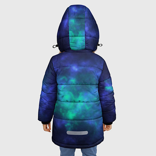 Зимняя куртка для девочки Космический пейзаж во Вселенной / 3D-Черный – фото 4