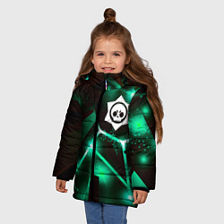 Куртка зимняя для девочки Brawl Stars разлом плит, цвет: 3D-черный — фото 2