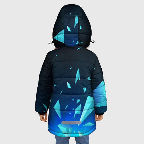 Зимняя куртка для девочки Assassins Creed взрыв частиц / 3D-Черный – фото 4