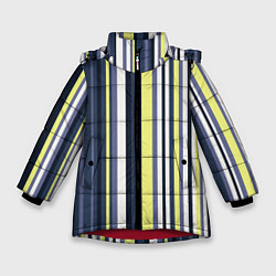 Зимняя куртка для девочки Абстрактные разноцветные линии