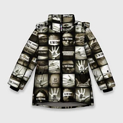 Куртка зимняя для девочки TFK Be the change - Remixes, цвет: 3D-светло-серый