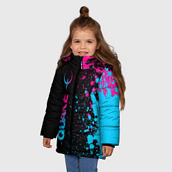 Куртка зимняя для девочки Quake - neon gradient: по-вертикали, цвет: 3D-черный — фото 2