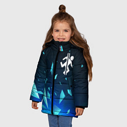 Куртка зимняя для девочки Portal взрыв частиц, цвет: 3D-черный — фото 2