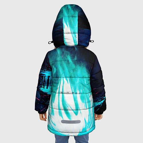 Зимняя куртка для девочки Водяной Кроль / 3D-Черный – фото 4