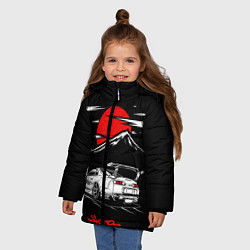 Куртка зимняя для девочки Тойота супра - JDM Style, цвет: 3D-черный — фото 2