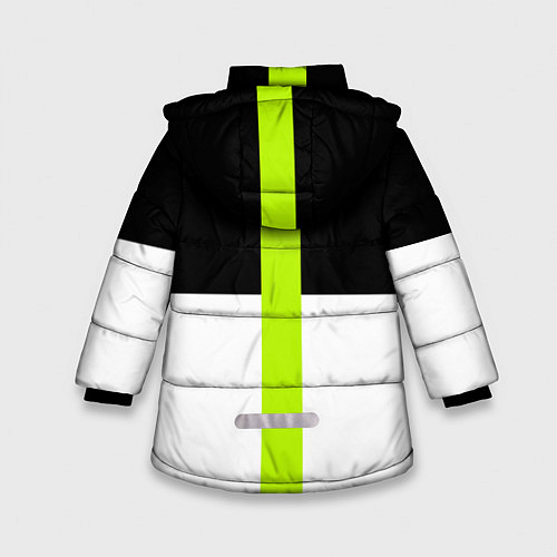 Зимняя куртка для девочки Геометрия Инь-Янь / 3D-Светло-серый – фото 2