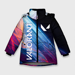 Куртка зимняя для девочки Valorant - разлом, цвет: 3D-светло-серый
