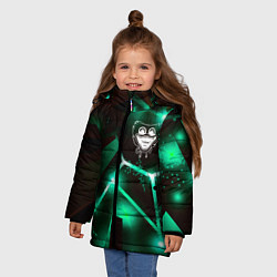 Куртка зимняя для девочки Poppy Playtime разлом плит, цвет: 3D-черный — фото 2