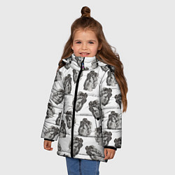 Куртка зимняя для девочки Аполлон - паттерн, цвет: 3D-красный — фото 2