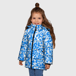 Куртка зимняя для девочки Абстрактные облака - текстура, цвет: 3D-красный — фото 2