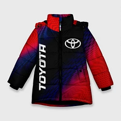 Зимняя куртка для девочки Toyota красный карбон