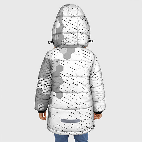 Зимняя куртка для девочки Dota glitch на светлом фоне: по-вертикали / 3D-Черный – фото 4