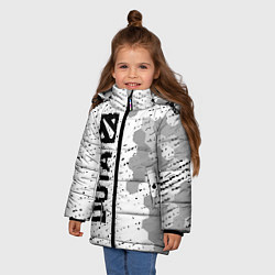 Куртка зимняя для девочки Dota glitch на светлом фоне: по-вертикали, цвет: 3D-черный — фото 2