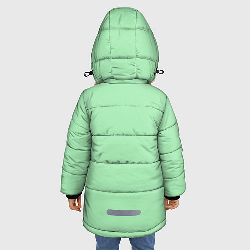 Зимняя куртка для девочки Мятный радуга / 3D-Светло-серый – фото 4