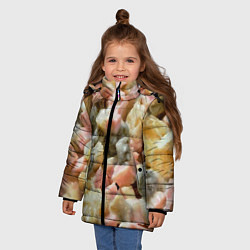 Куртка зимняя для девочки Салат оливье, цвет: 3D-черный — фото 2