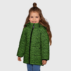 Куртка зимняя для девочки Милитари перо, цвет: 3D-светло-серый — фото 2