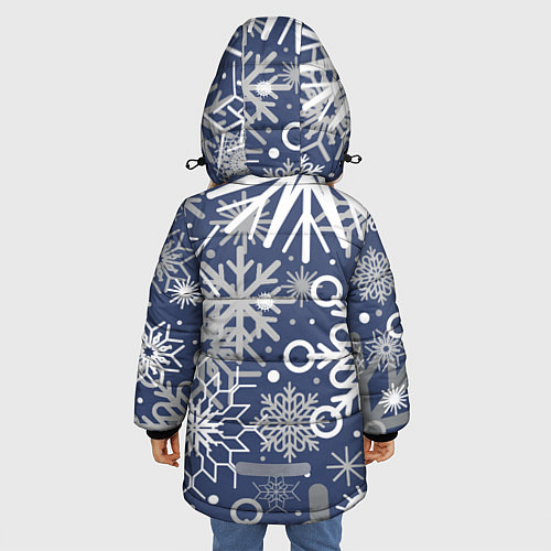 Зимняя куртка для девочки Волшебный снегопад / 3D-Черный – фото 4