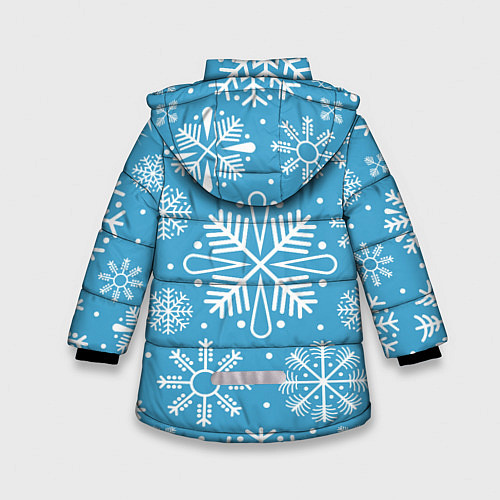 Зимняя куртка для девочки Snow in blue / 3D-Черный – фото 2